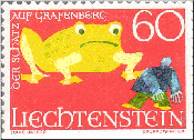A Liechtenstein postage stamp from the 1970's