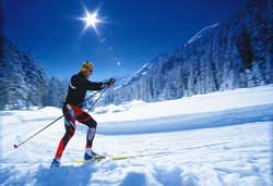 Nordic skiing in Steg, Liechtenstein