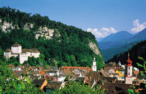 View over the frontier town of Feldkirch