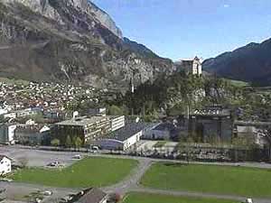 View over Balzers and Castle Gutenberg