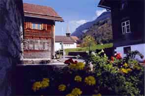 General village view of Planken, Liechtenstein