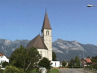 St Fridloin's church in Ruggell, Liechtenstein