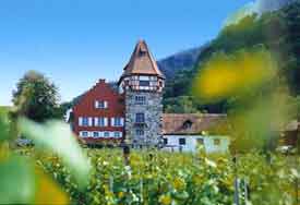 The Rot Haus (or Red House) in Vaduz