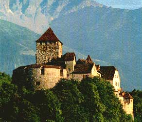 The castle of Vaduz, residence of the Princes of Liechtenstein